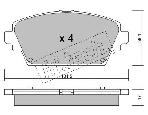 set placute frana,frana disc