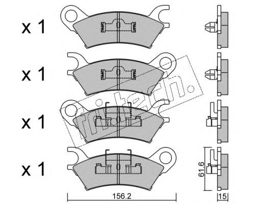 set placute frana,frana disc