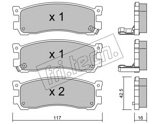 set placute frana,frana disc