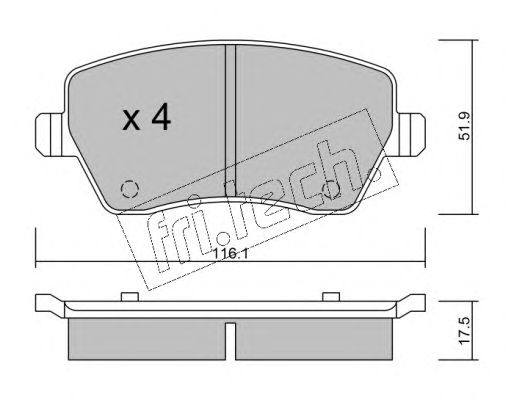 set placute frana,frana disc