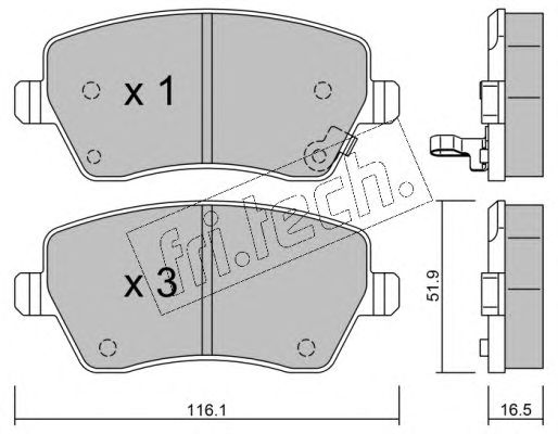 set placute frana,frana disc