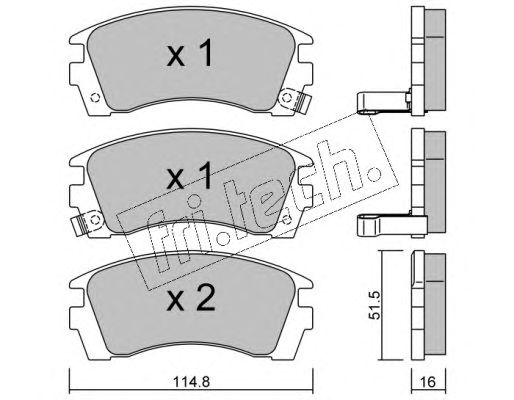 set placute frana,frana disc