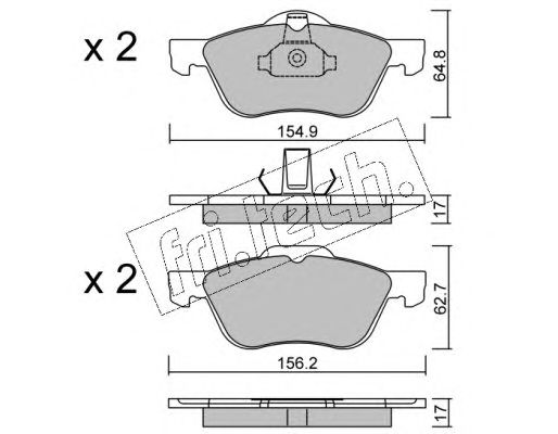 set placute frana,frana disc