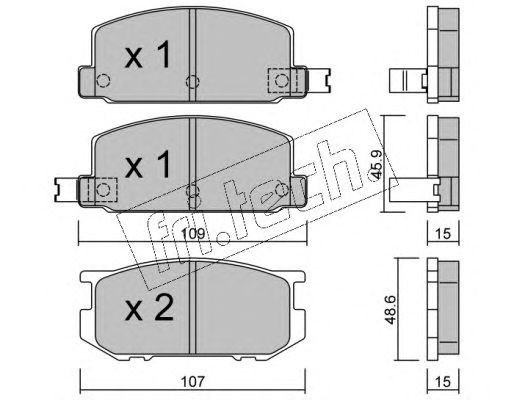 set placute frana,frana disc