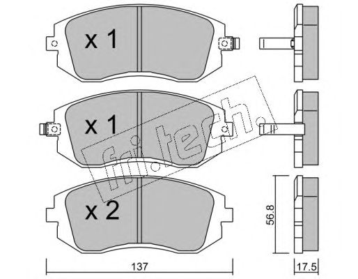 set placute frana,frana disc