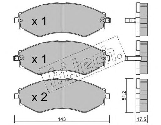 set placute frana,frana disc