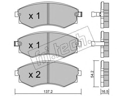 set placute frana,frana disc