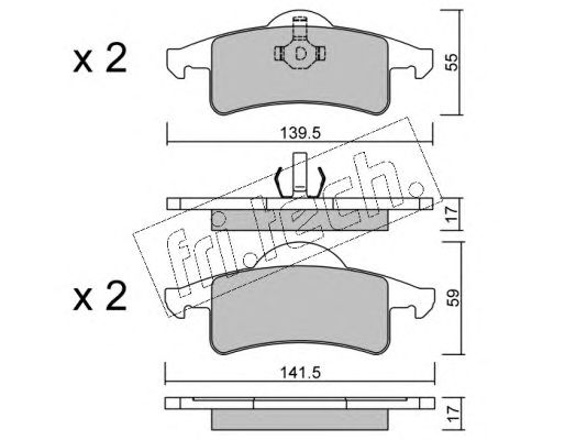 set placute frana,frana disc