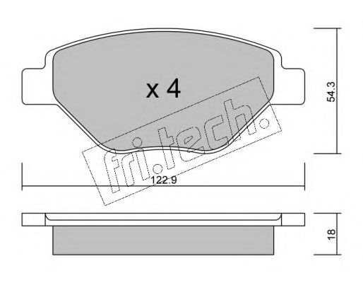 set placute frana,frana disc