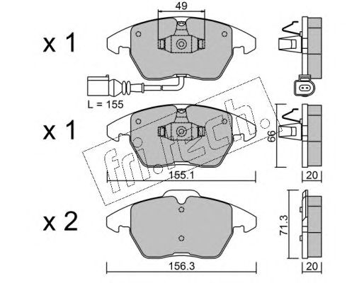 set placute frana,frana disc