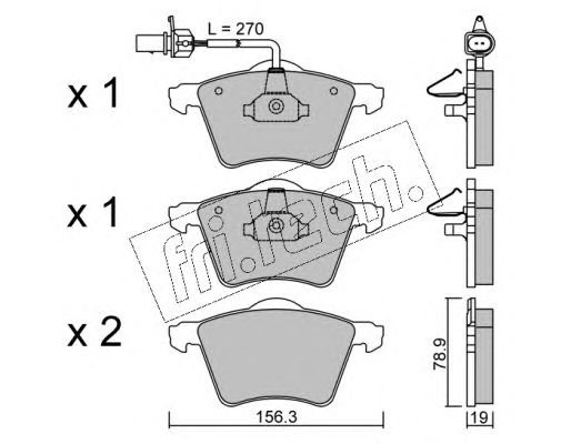 set placute frana,frana disc