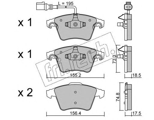 set placute frana,frana disc