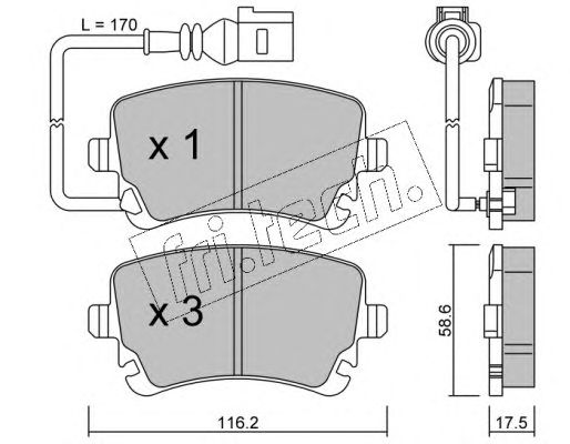 set placute frana,frana disc