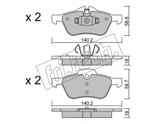 set placute frana,frana disc