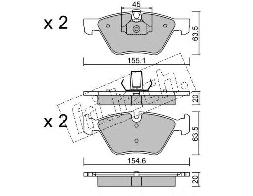 set placute frana,frana disc