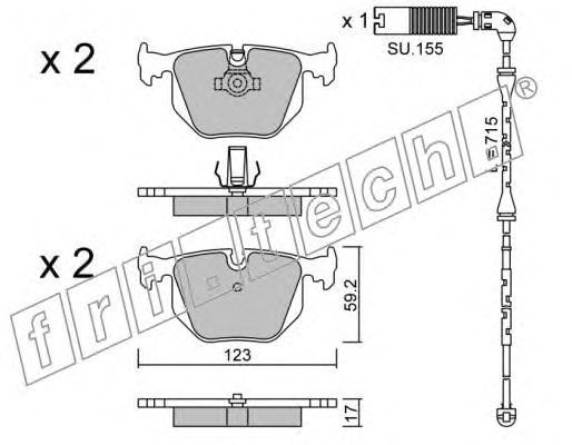 set placute frana,frana disc