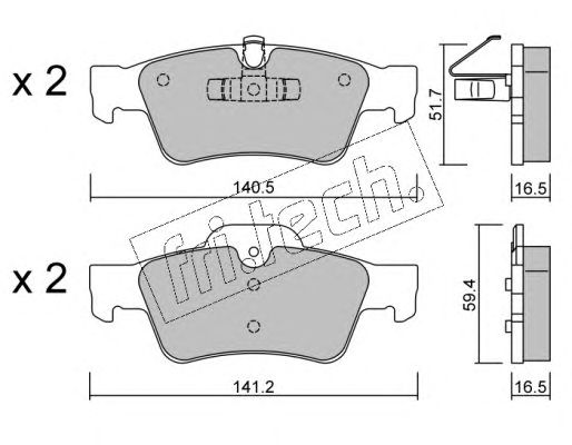 set placute frana,frana disc