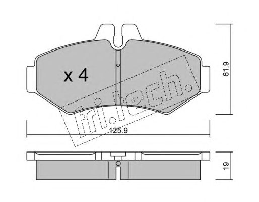 set placute frana,frana disc