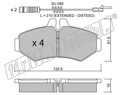 set placute frana,frana disc