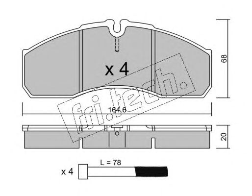 set placute frana,frana disc