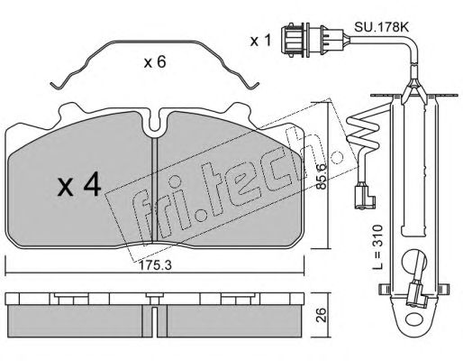 set placute frana,frana disc