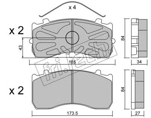 set placute frana,frana disc