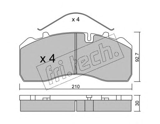 set placute frana,frana disc