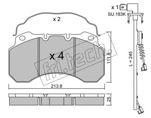 set placute frana,frana disc