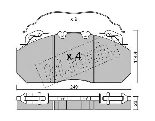 set placute frana,frana disc