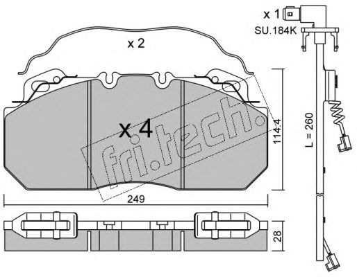 set placute frana,frana disc