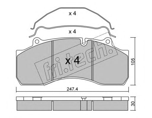 set placute frana,frana disc