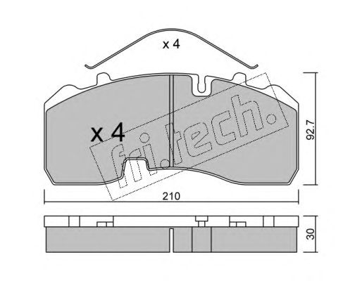 set placute frana,frana disc