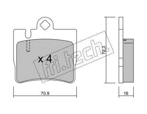 set placute frana,frana disc