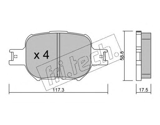 set placute frana,frana disc