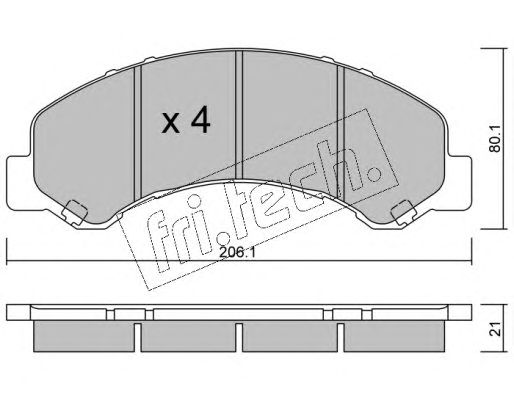 set placute frana,frana disc