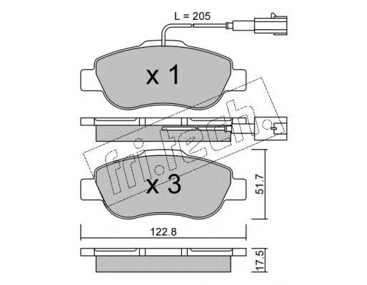 set placute frana,frana disc