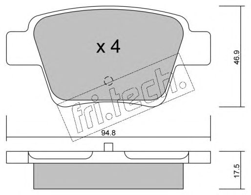 set placute frana,frana disc