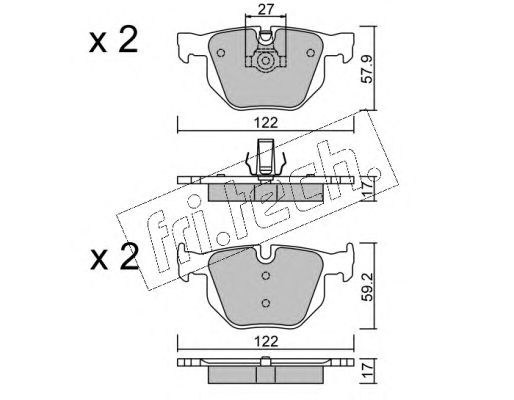 set placute frana,frana disc