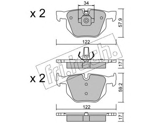 set placute frana,frana disc