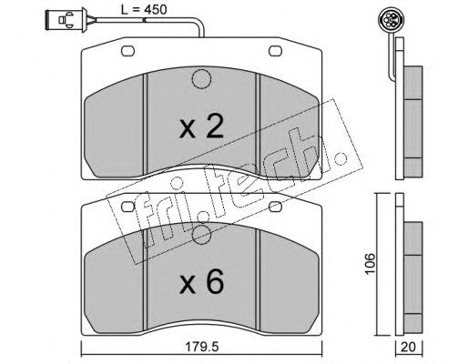 set placute frana,frana disc