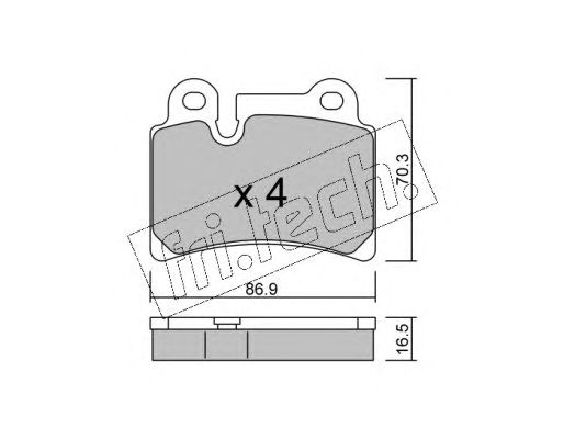 set placute frana,frana disc