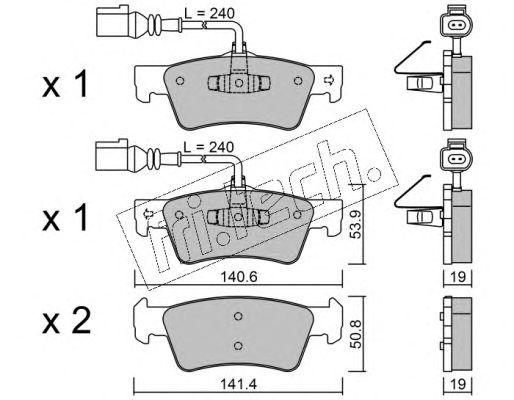 set placute frana,frana disc