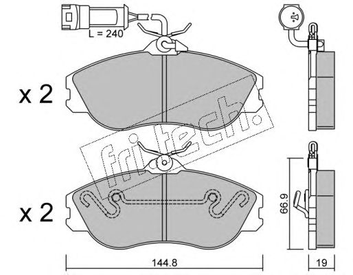 set placute frana,frana disc