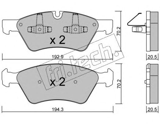 set placute frana,frana disc