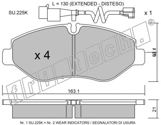 set placute frana,frana disc