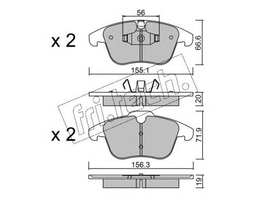 set placute frana,frana disc