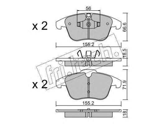 set placute frana,frana disc