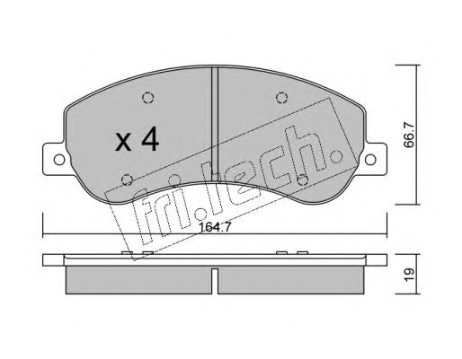 set placute frana,frana disc