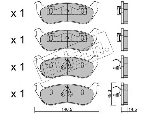 set placute frana,frana disc