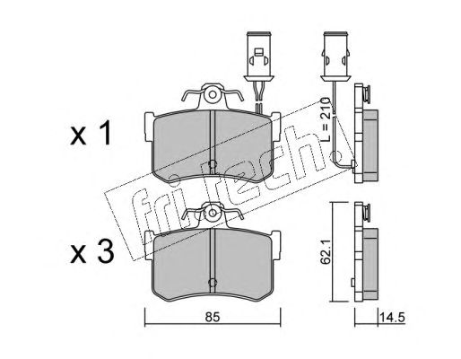 set placute frana,frana disc